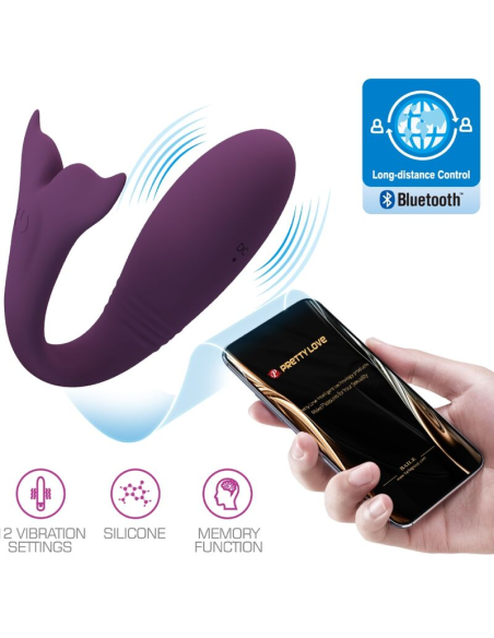 PRETTY LOVE - JAYLEEN Vibrador App Control Remoto Lila | SexPlace.MX