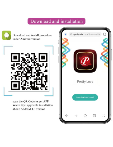 PRETTY LOVE - JAYLEEN Vibrador App Control Remoto Lila | SexPlace.MX