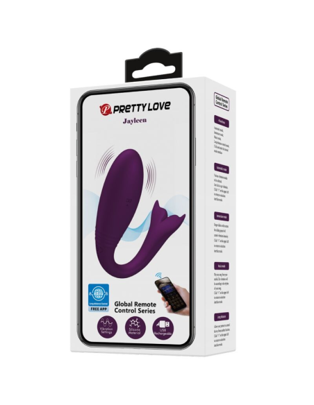 PRETTY LOVE - JAYLEEN Vibrador App Control Remoto Lila | SexPlace.MX