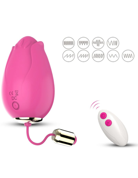 ARMONY Mandala Huevo Vibrador Punto G Control Remoto Fucsia - Placer Infinito y Alta Calidad