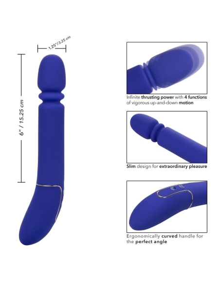 CALEXOTICS - SHAMELESS SLIM THUMPER Masajeador Azul | SexPlace.MX