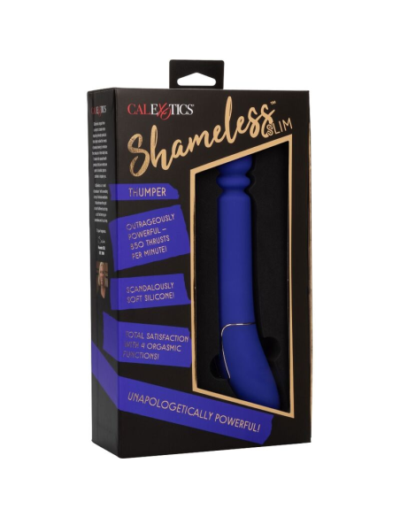 CALEXOTICS - SHAMELESS SLIM THUMPER Masajeador Azul | SexPlace.MX