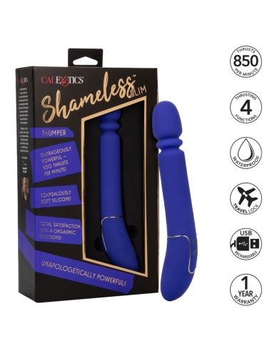 CALEXOTICS - SHAMELESS SLIM THUMPER Masajeador Azul | SexPlace.MX