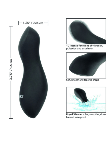 Masajeador Curva Perfecta Boundless de CalExotics - 10 Vibraciones, Silicona Impermeable y Recargable