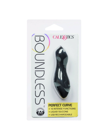 Masajeador Curva Perfecta Boundless de CalExotics - 10 Vibraciones, Silicona Impermeable y Recargable