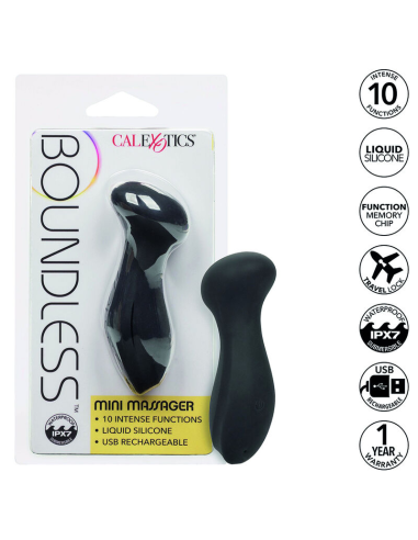 CALEXOTICS - BOUNDLESS MASAJEADOR MINI: Placer Supremo con 10 Funciones y Silicona Impermeable