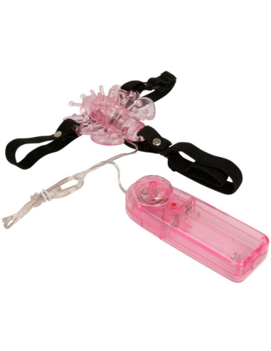 BAILE - Arnés con Mariposa Vibradora Multivelocidad: Estimulación Ajustable y Placer Asegurado