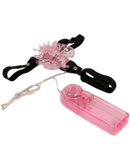 BAILE - Arnés con Mariposa Vibradora Multivelocidad: Estimulación Ajustable y Placer Asegurado