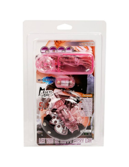 BAILE - Arnés con Mariposa Vibradora Multivelocidad: Estimulación Ajustable y Placer Asegurado