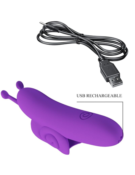 PRETTY LOVE - SNAIL PODEROSO Estimulador De Dedo Morado | SexPlace.MX