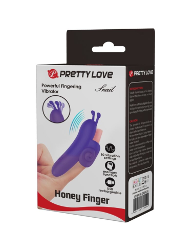 PRETTY LOVE - SNAIL PODEROSO Estimulador De Dedo Morado | SexPlace.MX