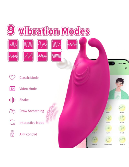 ARMONY Honeybee Panties Vibrador Punto G Fucsia - Discreta Estimulación con App Gratuita