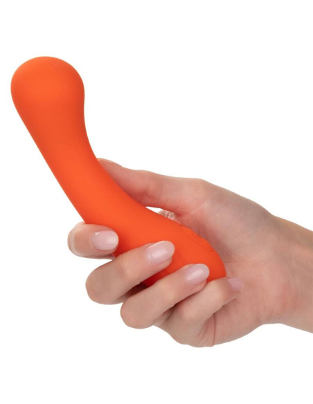 CALEXOTICS Stella G-Wand Naranja - Masajeador Premium de Silicona con 12 Vibraciones y Estimulación del Punto G