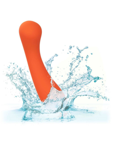 CALEXOTICS Stella G-Wand Naranja - Masajeador Premium de Silicona con 12 Vibraciones y Estimulación del Punto G