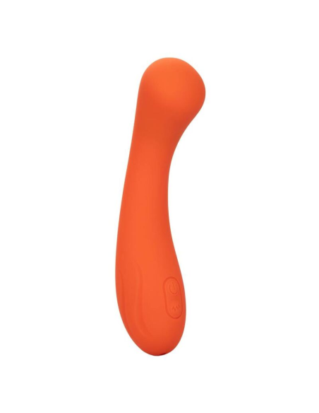 CALEXOTICS Stella G-Wand Naranja - Masajeador Premium de Silicona con 12 Vibraciones y Estimulación del Punto G