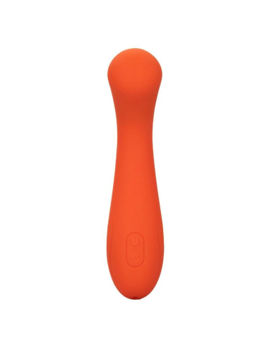 CALEXOTICS Stella G-Wand Naranja - Masajeador Premium de Silicona con 12 Vibraciones y Estimulación del Punto G