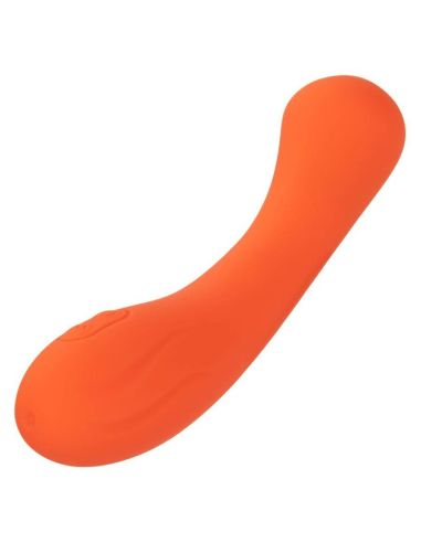 CALEXOTICS Stella G-Wand Naranja - Masajeador Premium de Silicona con 12 Vibraciones y Estimulación del Punto G