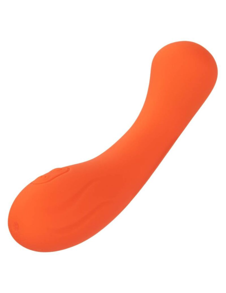 CALEXOTICS Stella G-Wand Naranja - Masajeador Premium de Silicona con 12 Vibraciones y Estimulación del Punto G