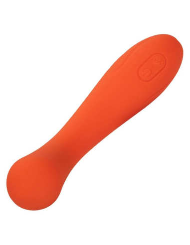 CALEXOTICS Stella G-Wand Naranja - Masajeador Premium de Silicona con 12 Vibraciones y Estimulación del Punto G