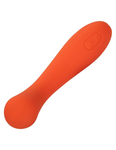 CALEXOTICS Stella G-Wand Naranja - Masajeador Premium de Silicona con 12 Vibraciones y Estimulación del Punto G