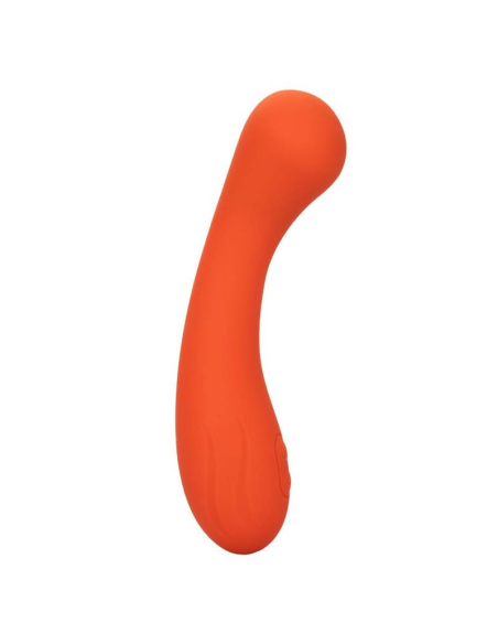 CALEXOTICS Stella G-Wand Naranja - Masajeador Premium de Silicona con 12 Vibraciones y Estimulación del Punto G
