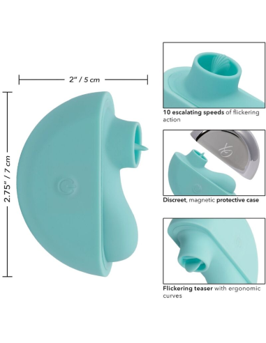 Ovation Rave: Estimulador Verde Agua de CalExotics - 10 Velocidades y Diseño Ergonómico