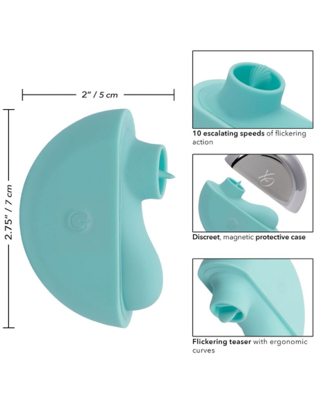 Ovation Rave: Estimulador Verde Agua de CalExotics - 10 Velocidades y Diseño Ergonómico