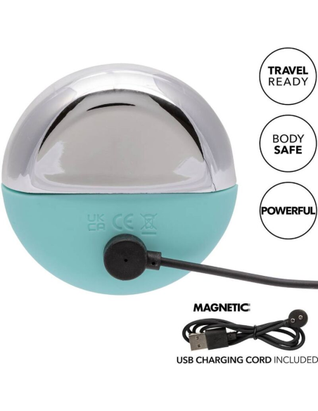 Ovation Rave: Estimulador Verde Agua de CalExotics - 10 Velocidades y Diseño Ergonómico