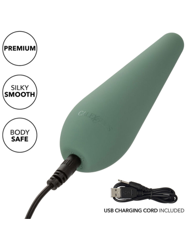 Estimula tu placer con CALEXOTICS Mod Chic - Masajeador Verde de 10 velocidades y silicona suave