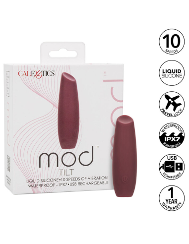 CALEXOTICS Mod Tilt Estimulador Rojo: Placer, Estilo y Estimulación Integral