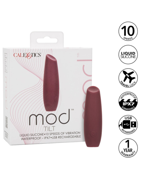 CALEXOTICS Mod Tilt Estimulador Rojo: Placer, Estilo y Estimulación Integral