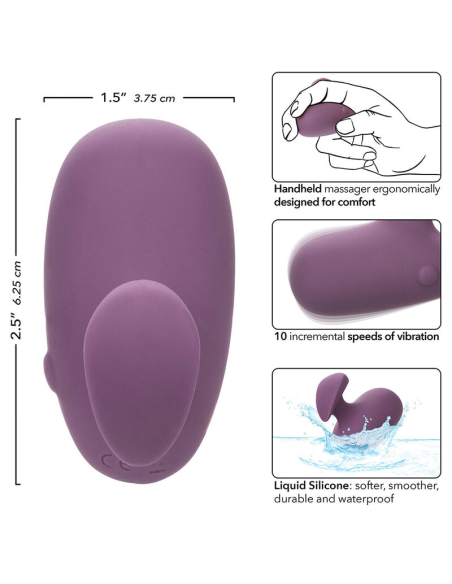 Stimulación Intensa con CALEXOTICS Mod Touch: Masajeador Ergonómico Morado, 10 Velocidades, Silicona Impermeable