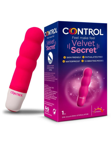 CONTROL - VELVET SECRET MINI ESTIMULADOR: Placer Intenso y Discreto en 10 cm