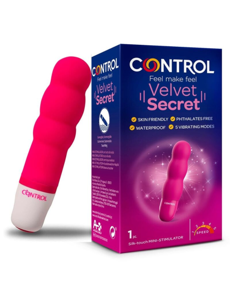 CONTROL - VELVET SECRET MINI ESTIMULADOR: Placer Intenso y Discreto en 10 cm