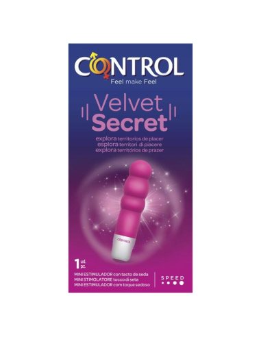 CONTROL - VELVET SECRET MINI ESTIMULADOR: Placer Intenso y Discreto en 10 cm