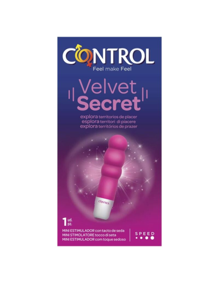 CONTROL - VELVET SECRET MINI ESTIMULADOR: Placer Intenso y Discreto en 10 cm