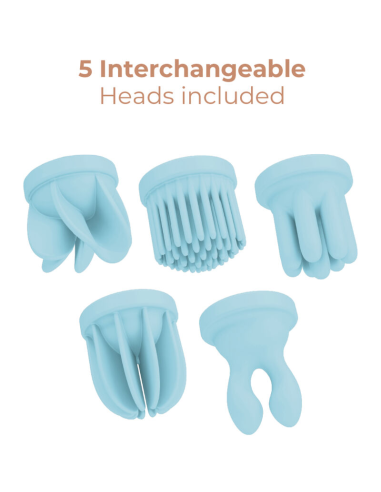 ADRIEN LASTIC - CARESS ESTIMULADOR CLÍTORIS AZUL: Vibración y Rotación para un Placer Inigualable