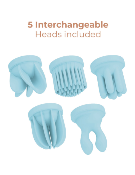 ADRIEN LASTIC - CARESS ESTIMULADOR CLÍTORIS AZUL: Vibración y Rotación para un Placer Inigualable