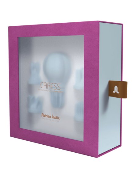 ADRIEN LASTIC - CARESS ESTIMULADOR CLÍTORIS AZUL: Vibración y Rotación para un Placer Inigualable