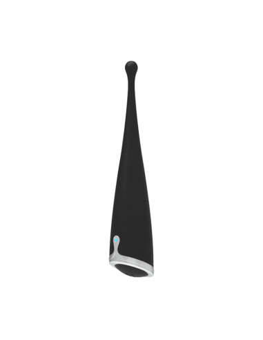 BRILLY GLAM - Spot Vibe: Vibrador Clitorial Orgásmico de Silicona Negra, 10 Modos, Recargable y Sumergible