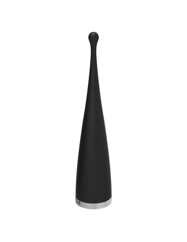 BRILLY GLAM - Spot Vibe: Vibrador Clitorial Orgásmico de Silicona Negra, 10 Modos, Recargable y Sumergible