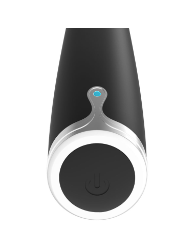 BRILLY GLAM - Spot Vibe: Vibrador Clitorial Orgásmico de Silicona Negra, 10 Modos, Recargable y Sumergible