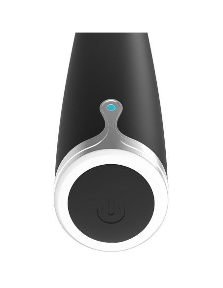 BRILLY GLAM - Spot Vibe: Vibrador Clitorial Orgásmico de Silicona Negra, 10 Modos, Recargable y Sumergible