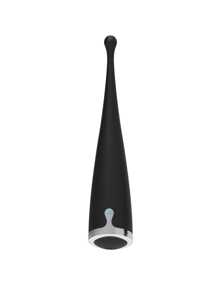 BRILLY GLAM - Spot Vibe: Vibrador Clitorial Orgásmico de Silicona Negra, 10 Modos, Recargable y Sumergible
