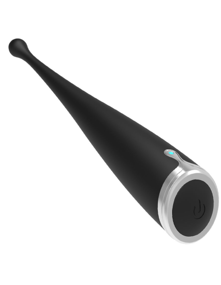 BRILLY GLAM - Spot Vibe: Vibrador Clitorial Orgásmico de Silicona Negra, 10 Modos, Recargable y Sumergible