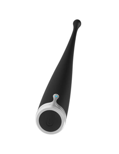 BRILLY GLAM - Spot Vibe: Vibrador Clitorial Orgásmico de Silicona Negra, 10 Modos, Recargable y Sumergible