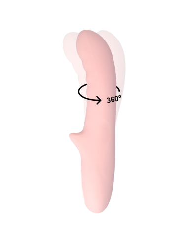 MIA - Pisa Vibrador Rotador Rosa: Placer y Estímulo con Doble Motor y 10 Programas de Vibración