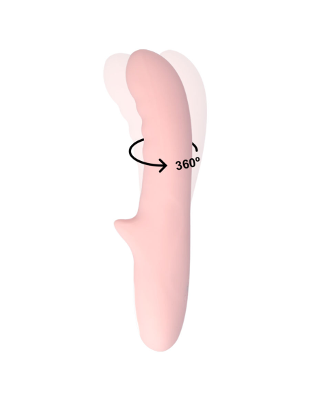 MIA - Pisa Vibrador Rotador Rosa: Placer y Estímulo con Doble Motor y 10 Programas de Vibración