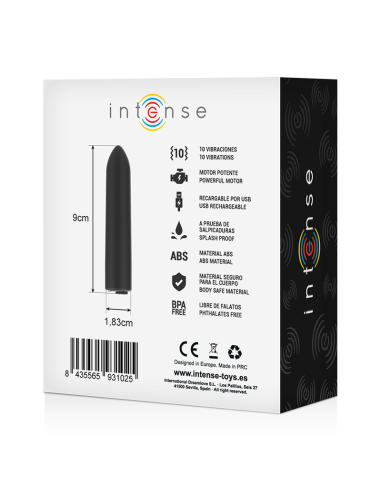Bala Vibradora INTENSE - 10 Modos de Vibración, Compacta y Potente