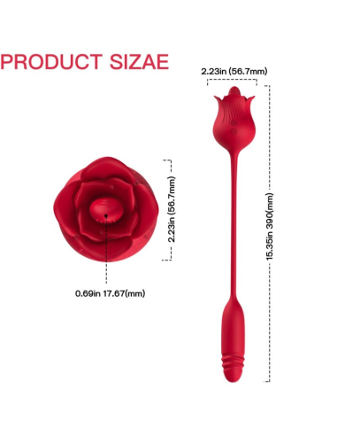 ARMONY - ROSELIP Estimulador Clítoris con Lengua | 10 Modos & Vibrador Rojo